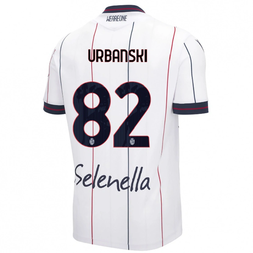 Danxen Dětské Kacper Urbanski #82 Bílá Královská Modř Daleko Hráčské Dresy 2025/26 Dres