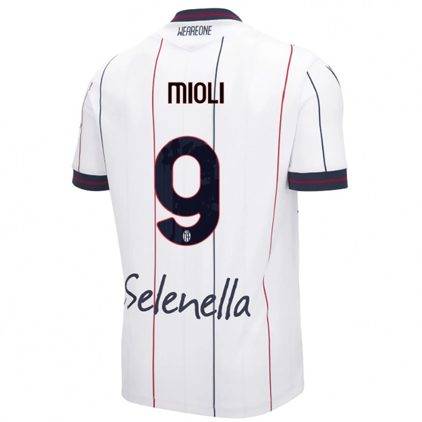 Danxen Dětské Mattia Mioli #9 Bílá Královská Modř Daleko Hráčské Dresy 2025/26 Dres