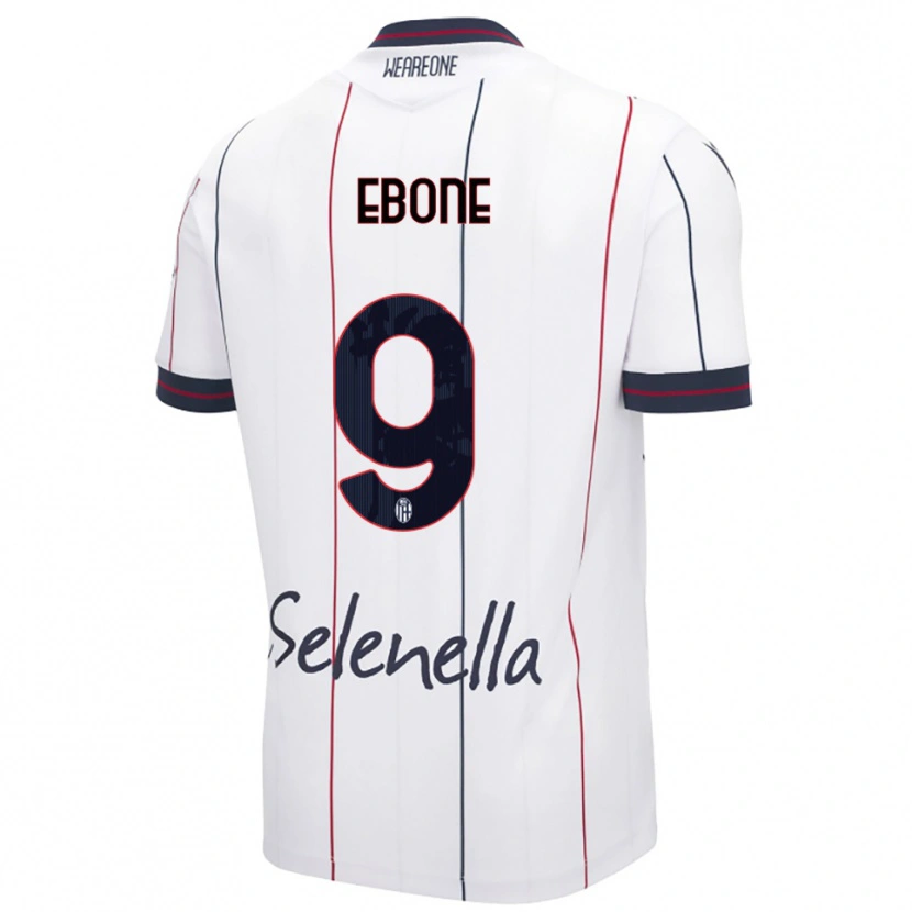 Danxen Dětské Tommaso Ebone #9 Bílá Královská Modř Daleko Hráčské Dresy 2025/26 Dres