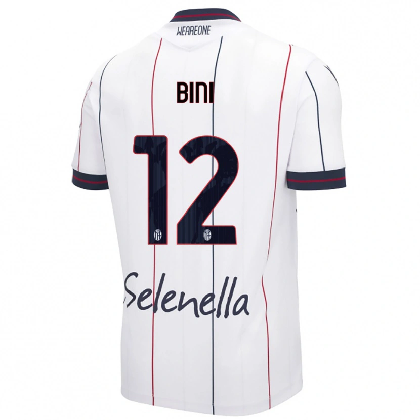 Danxen Dětské Cesare Bini #12 Bílá Královská Modř Daleko Hráčské Dresy 2025/26 Dres