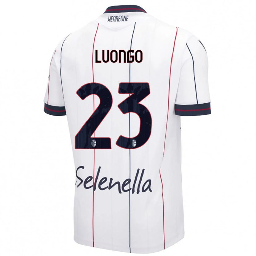 Danxen Dětské Francesco Luongo #23 Bílá Královská Modř Daleko Hráčské Dresy 2025/26 Dres