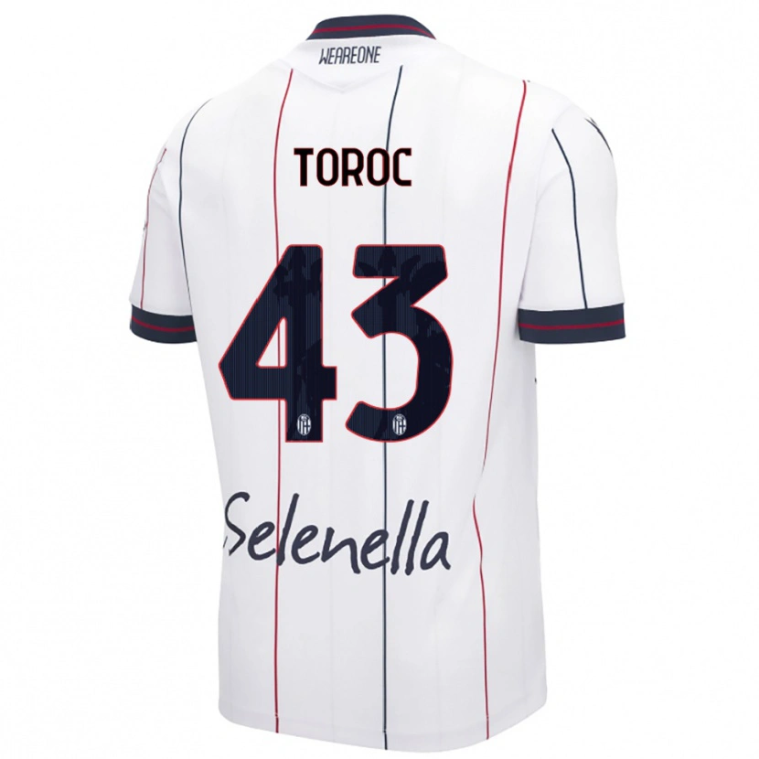 Danxen Dětské Andrei Toroc #43 Bílá Královská Modř Daleko Hráčské Dresy 2025/26 Dres