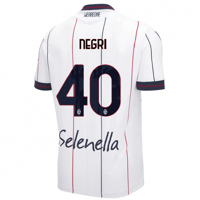 Danxen Dětské Simone Negri #40 Bílá Královská Modř Daleko Hráčské Dresy 2025/26 Dres