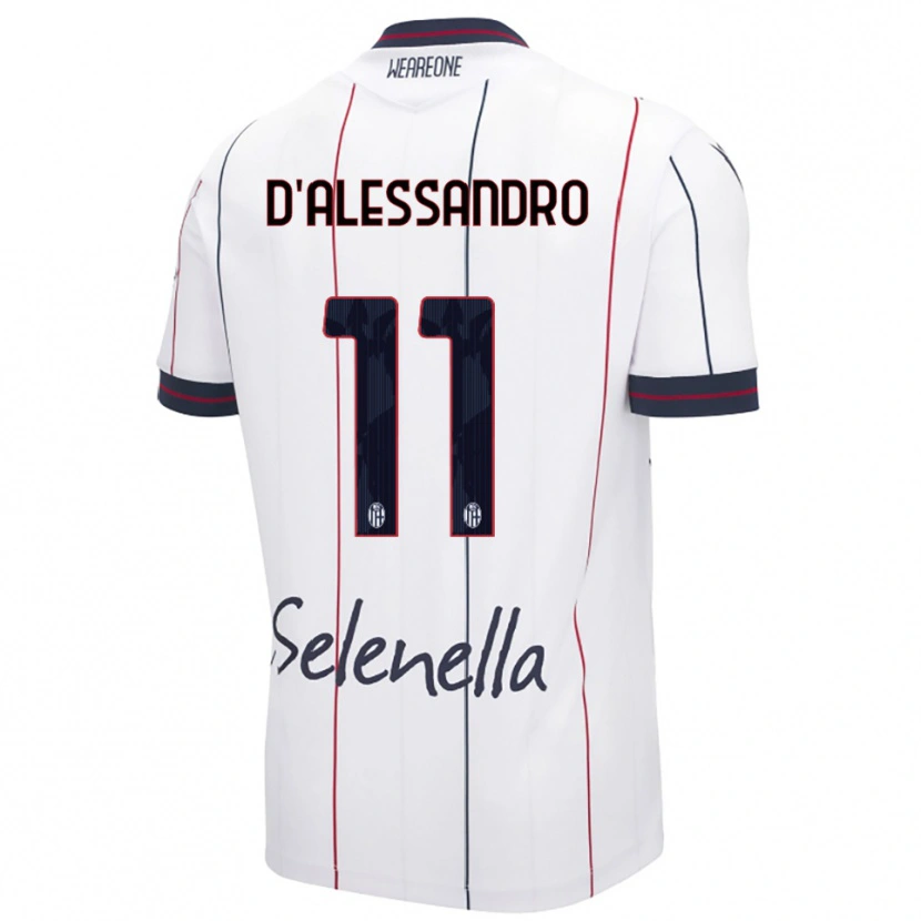 Danxen Dětské Giuliano D'alessandro #11 Bílá Královská Modř Daleko Hráčské Dresy 2025/26 Dres