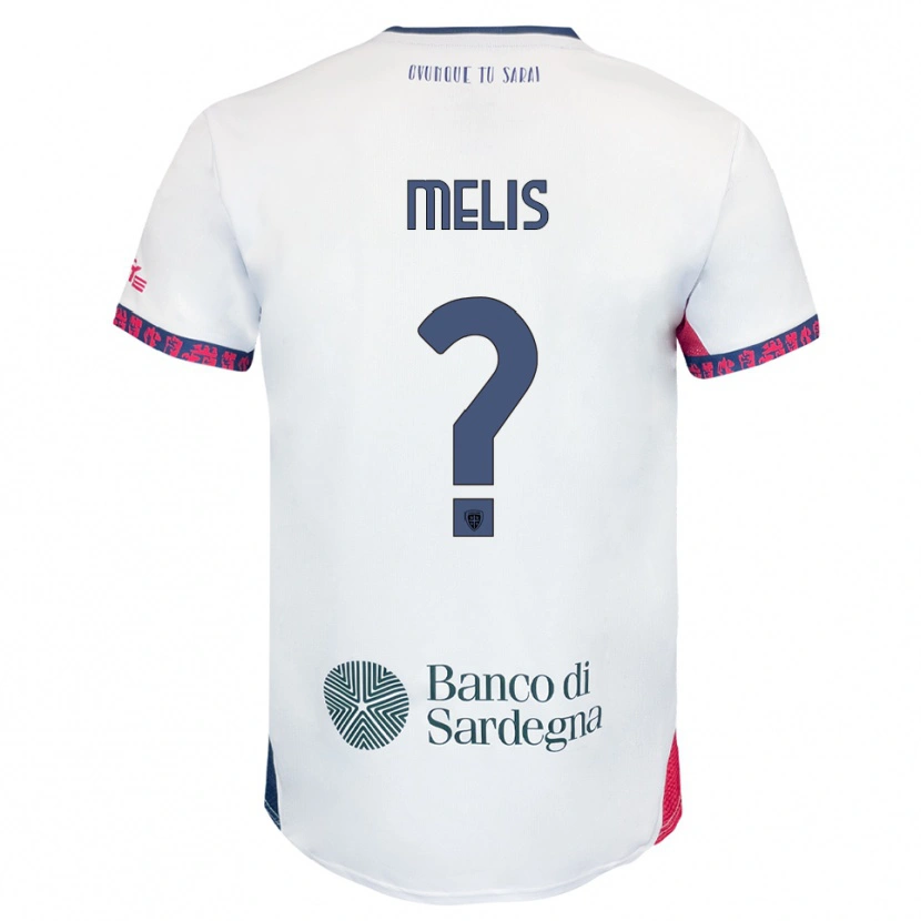 Danxen Dětské Gabriele Melis #0 Bílá Námořnická Modř Červená Daleko Hráčské Dresy 2025/26 Dres
