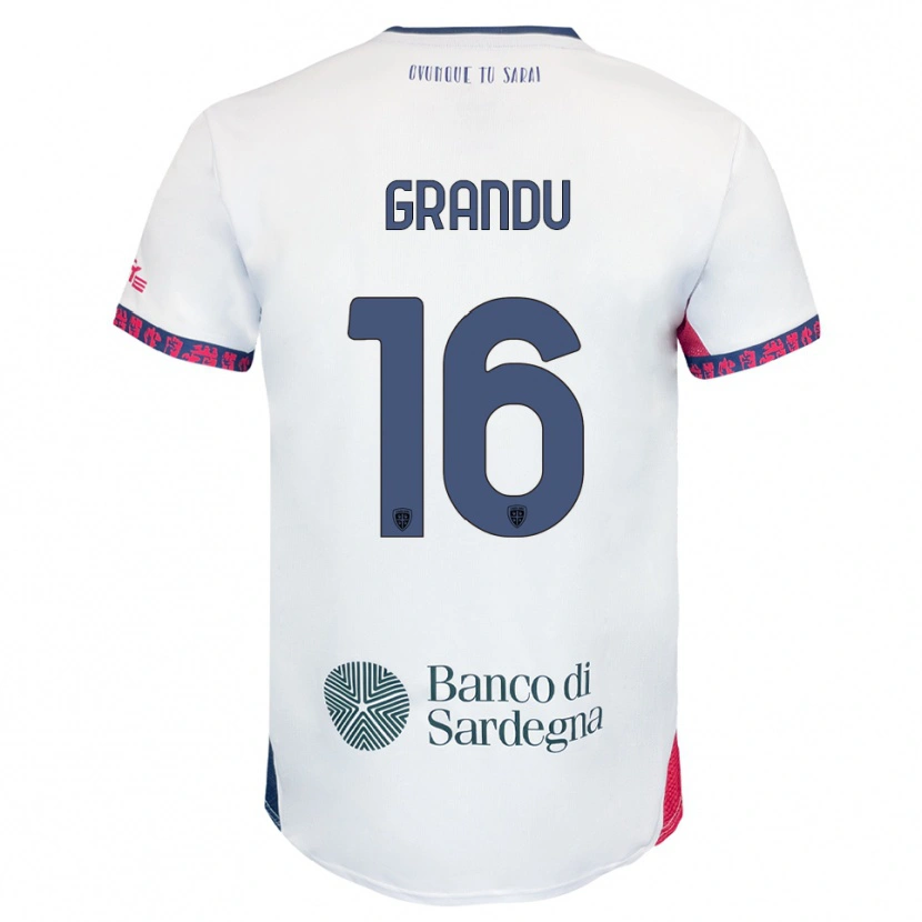 Danxen Dětské Nicola Grandu #16 Bílá Námořnická Modř Červená Daleko Hráčské Dresy 2025/26 Dres