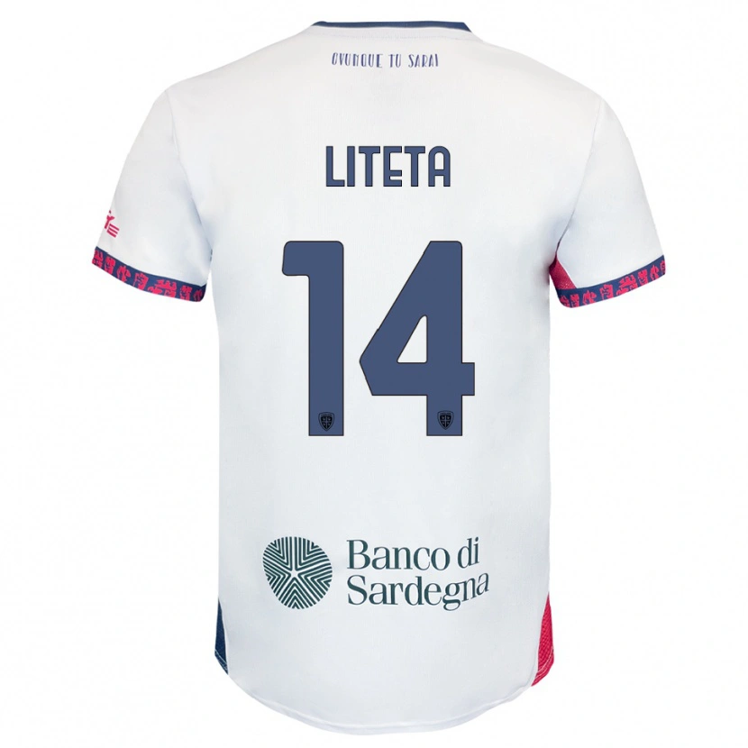 Danxen Dětské Joseph Liteta #14 Bílá Námořnická Modř Červená Daleko Hráčské Dresy 2025/26 Dres