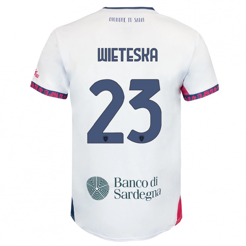 Danxen Dětské Mateusz Wieteska #23 Bílá Námořnická Modř Červená Daleko Hráčské Dresy 2025/26 Dres