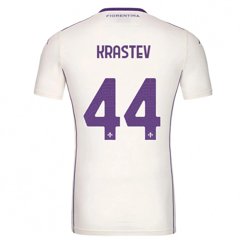 Danxen Dětské Dimo Krastev #44 Bílá Fialová Červená Daleko Hráčské Dresy 2025/26 Dres