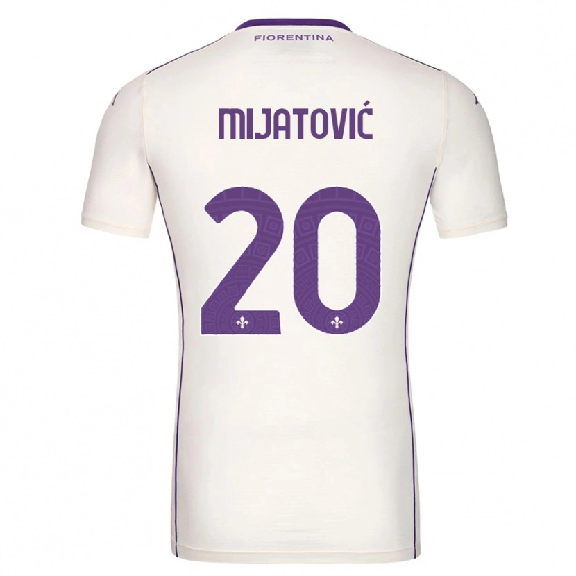 Danxen Dětské Milica Mijatović #20 Bílá Fialová Červená Daleko Hráčské Dresy 2025/26 Dres