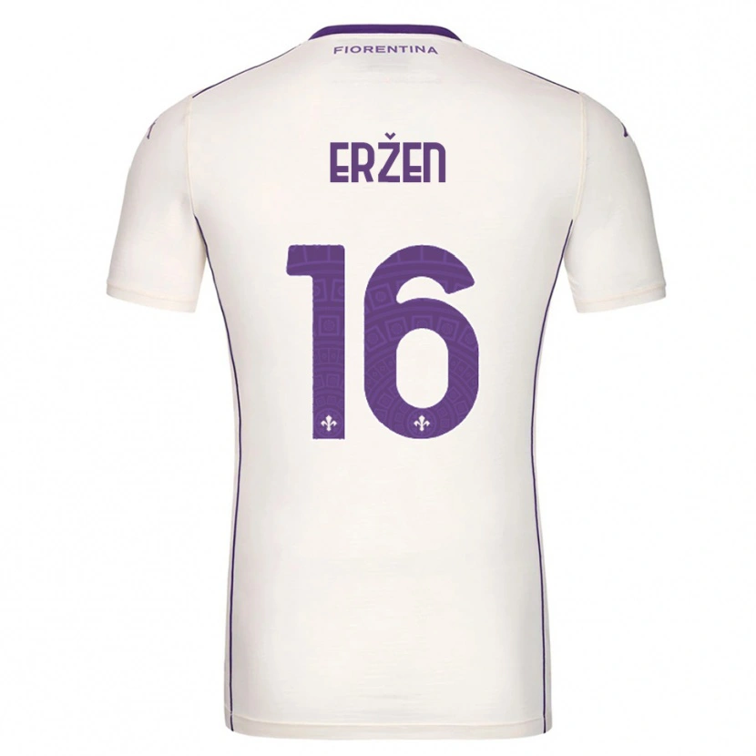 Danxen Dětské Kaja Eržen #16 Bílá Fialová Červená Daleko Hráčské Dresy 2025/26 Dres