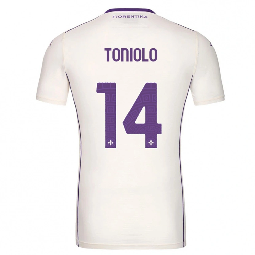 Danxen Dětské Martina Toniolo #14 Bílá Fialová Červená Daleko Hráčské Dresy 2025/26 Dres
