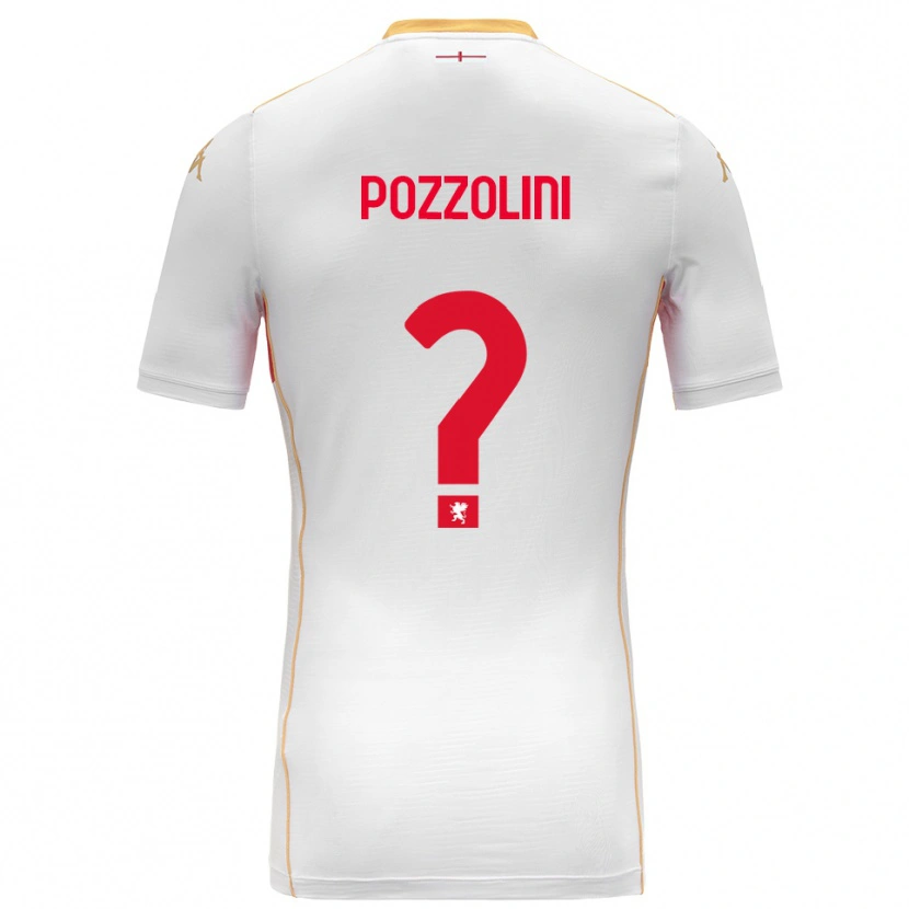 Danxen Dětské Andrea Pozzolini #0 Bílá Červená Daleko Hráčské Dresy 2025/26 Dres