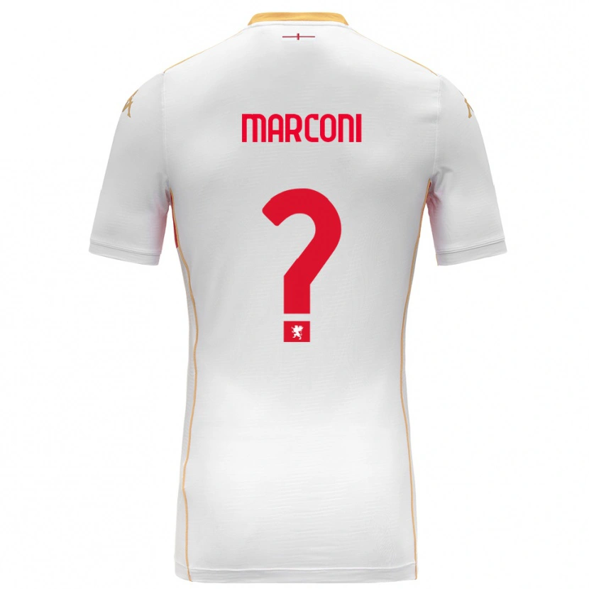 Danxen Dětské Alessio Marconi #0 Bílá Červená Daleko Hráčské Dresy 2025/26 Dres