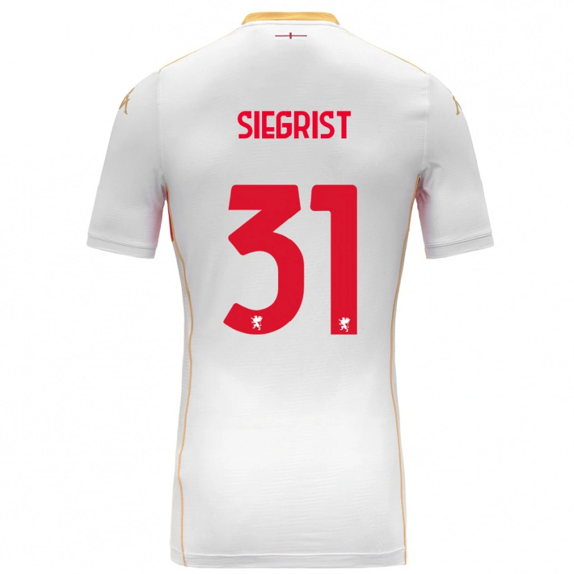 Danxen Dětské Benjamin Siegrist #31 Bílá Červená Daleko Hráčské Dresy 2025/26 Dres
