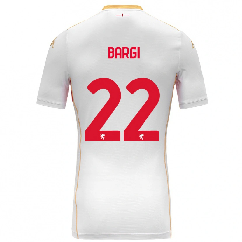 Danxen Dětské Caterina Bargi #22 Bílá Červená Daleko Hráčské Dresy 2025/26 Dres