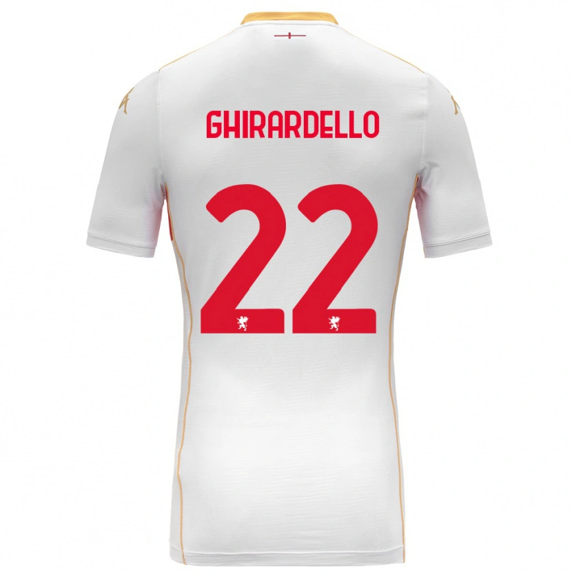 Danxen Dětské Tommaso Ghirardello #22 Bílá Červená Daleko Hráčské Dresy 2025/26 Dres