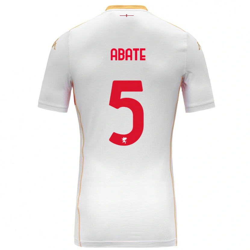 Danxen Dětské Giada Abate #5 Bílá Červená Daleko Hráčské Dresy 2025/26 Dres