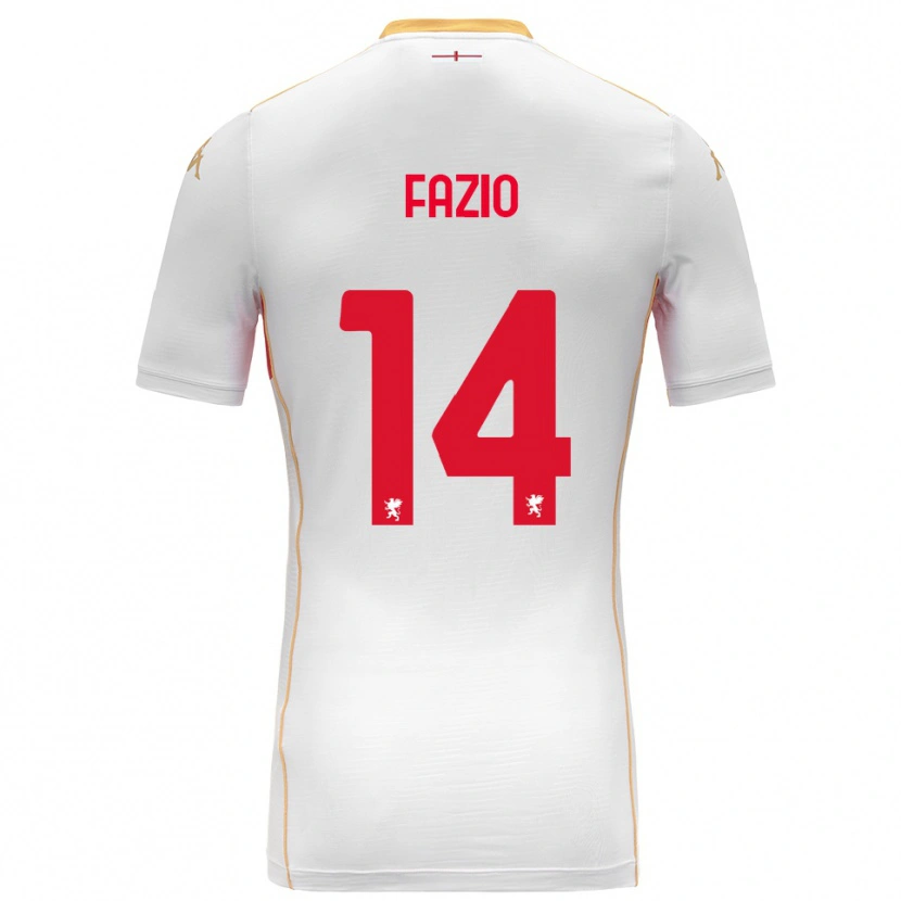 Danxen Dětské Tommaso Fazio #14 Bílá Červená Daleko Hráčské Dresy 2025/26 Dres