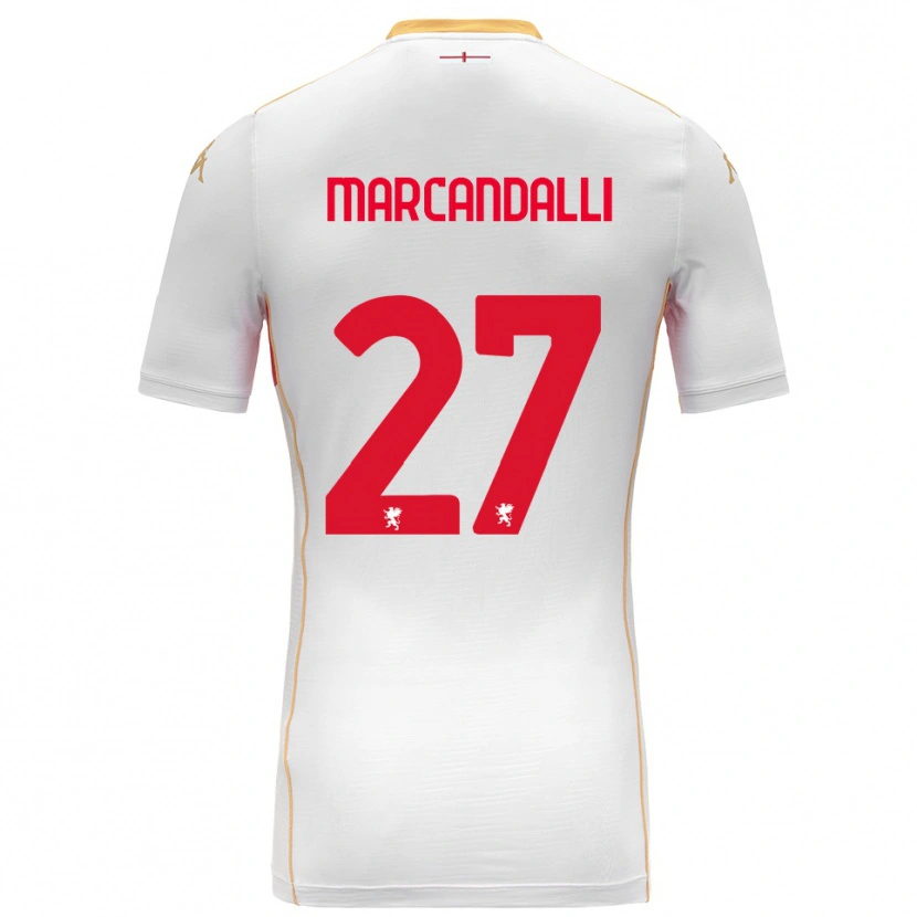 Danxen Dětské Alessandro Marcandalli #27 Bílá Červená Daleko Hráčské Dresy 2025/26 Dres