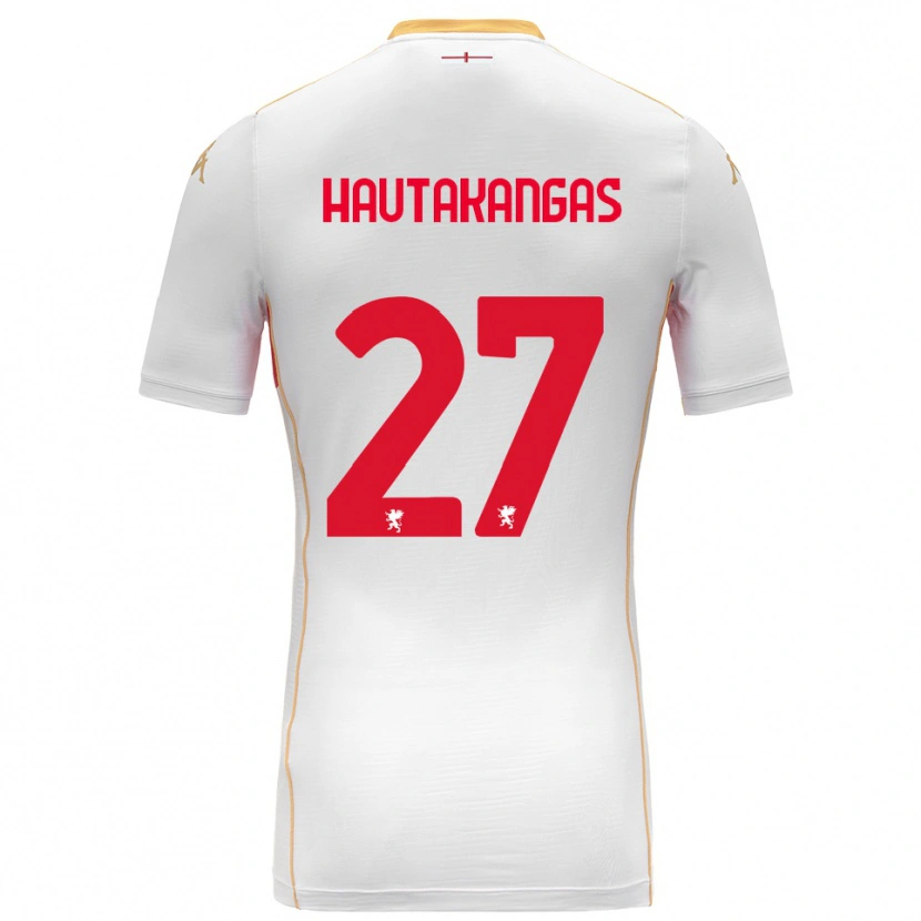 Danxen Dětské Pietu Hautakangas #27 Bílá Červená Daleko Hráčské Dresy 2025/26 Dres