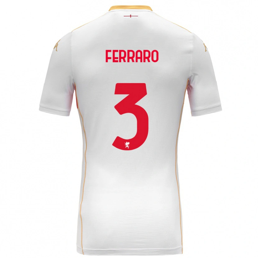Danxen Dětské Marco Ferraro #3 Bílá Červená Daleko Hráčské Dresy 2025/26 Dres