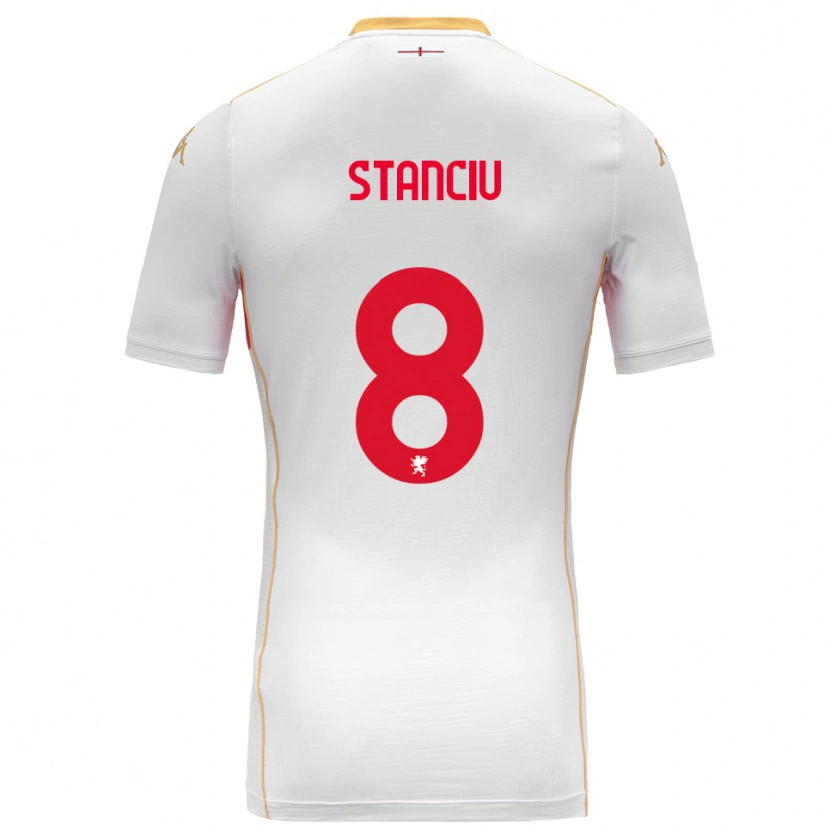 Danxen Dětské Nicolae Stanciu #8 Bílá Červená Daleko Hráčské Dresy 2025/26 Dres