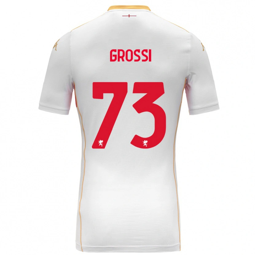 Danxen Dětské Jacopo Grossi #73 Bílá Červená Daleko Hráčské Dresy 2025/26 Dres