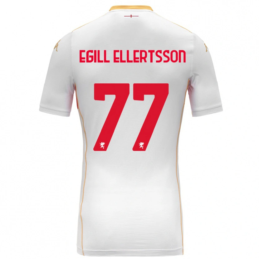 Danxen Dětské Mikael Egill Ellertsson #77 Bílá Červená Daleko Hráčské Dresy 2025/26 Dres