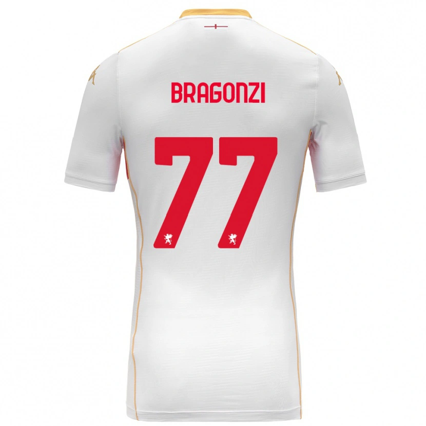 Danxen Dětské Asia Bragonzi #77 Bílá Červená Daleko Hráčské Dresy 2025/26 Dres