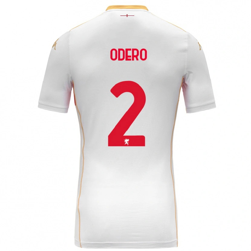 Danxen Dětské Martino Odero #2 Bílá Červená Daleko Hráčské Dresy 2025/26 Dres