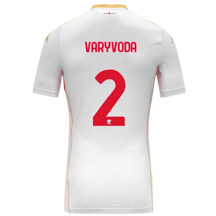 Danxen Dětské Dmytro Varyvoda #2 Bílá Červená Daleko Hráčské Dresy 2025/26 Dres