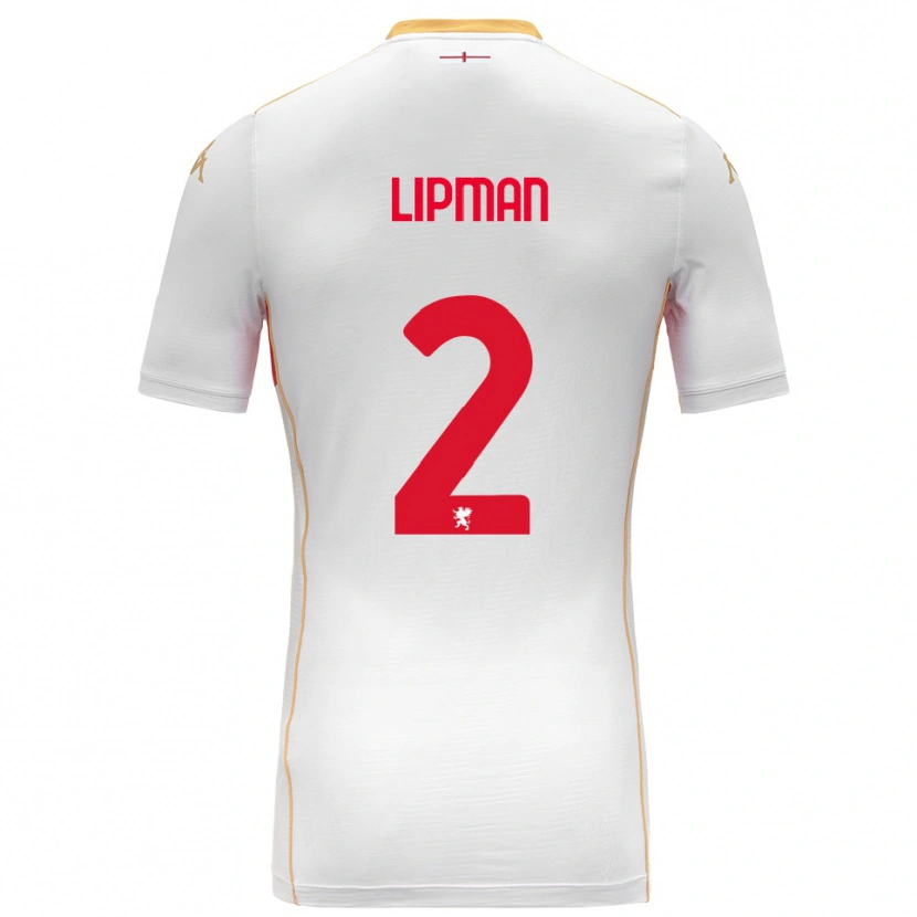 Danxen Dětské Emma Lipman #2 Bílá Červená Daleko Hráčské Dresy 2025/26 Dres