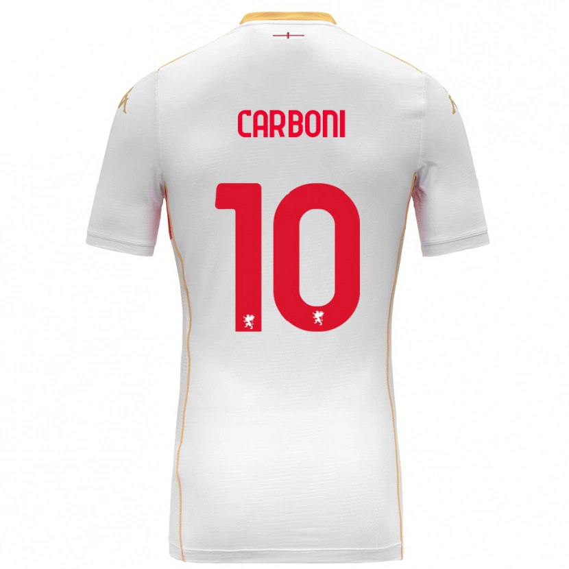 Danxen Dětské Valentín Carboni #10 Bílá Červená Daleko Hráčské Dresy 2025/26 Dres