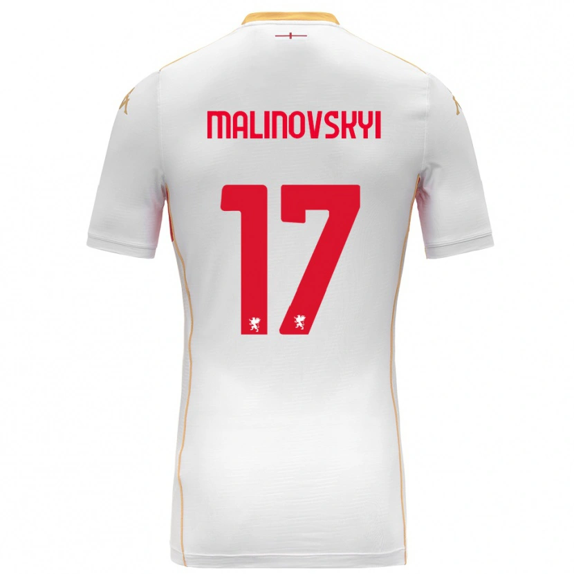Danxen Dětské Ruslan Malinovskyi #17 Bílá Červená Daleko Hráčské Dresy 2025/26 Dres