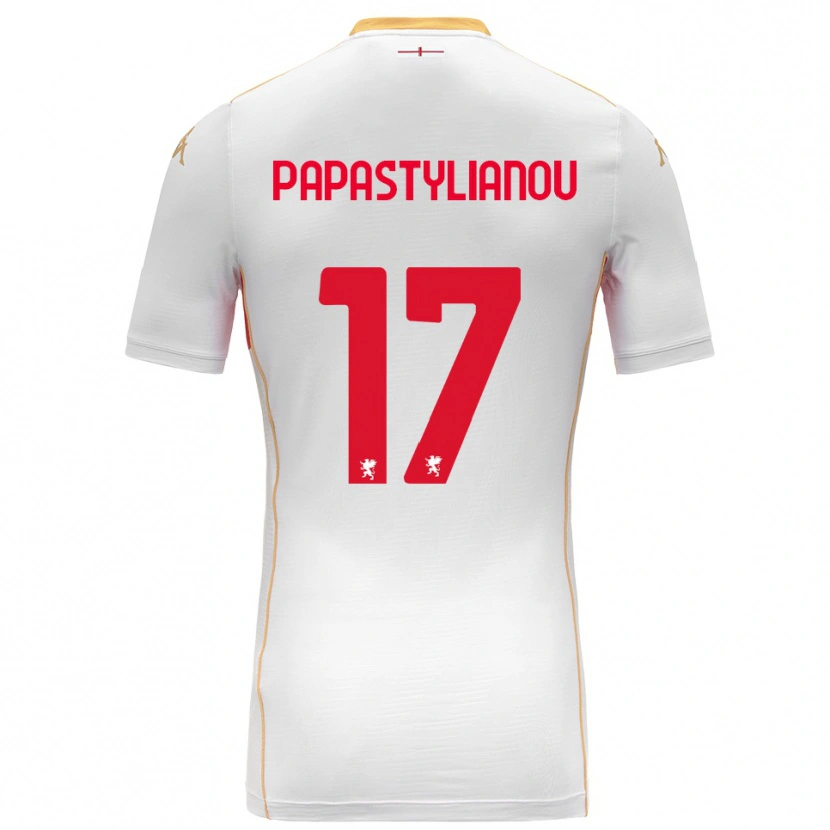 Danxen Dětské Lysandros Andreas Papastylianou #17 Bílá Červená Daleko Hráčské Dresy 2025/26 Dres