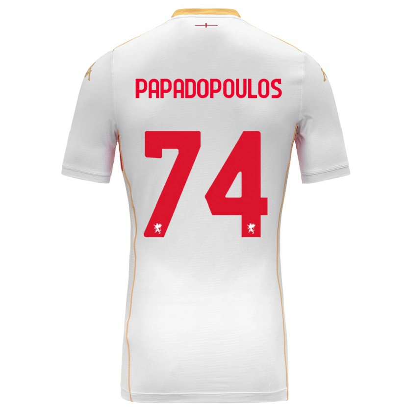 Danxen Dětské Christos Papadopoulos #74 Bílá Červená Daleko Hráčské Dresy 2025/26 Dres