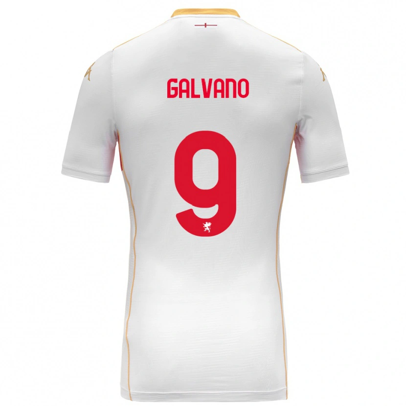 Danxen Dětské Cristian Galvano #9 Bílá Červená Daleko Hráčské Dresy 2025/26 Dres