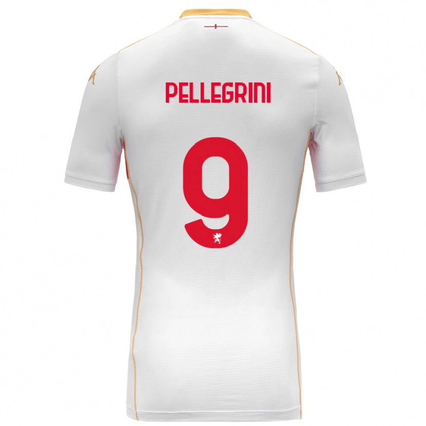 Danxen Dětské Fernando Pellegrini #9 Bílá Červená Daleko Hráčské Dresy 2025/26 Dres