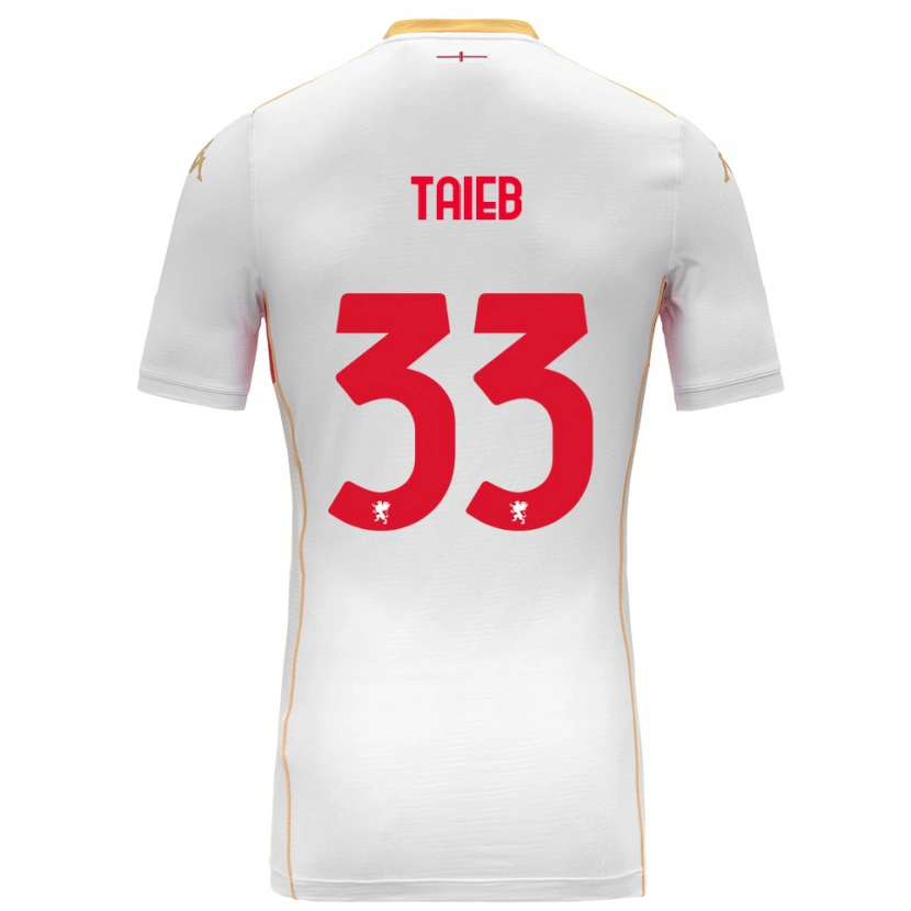 Danxen Dětské Chad Taieb #33 Bílá Červená Daleko Hráčské Dresy 2025/26 Dres