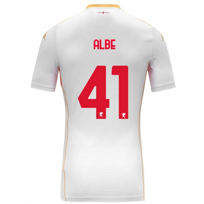 Danxen Dětské Salem Albè #41 Bílá Červená Daleko Hráčské Dresy 2025/26 Dres