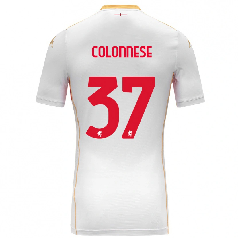 Danxen Dětské Lorenzo Colonnese #37 Bílá Červená Daleko Hráčské Dresy 2025/26 Dres