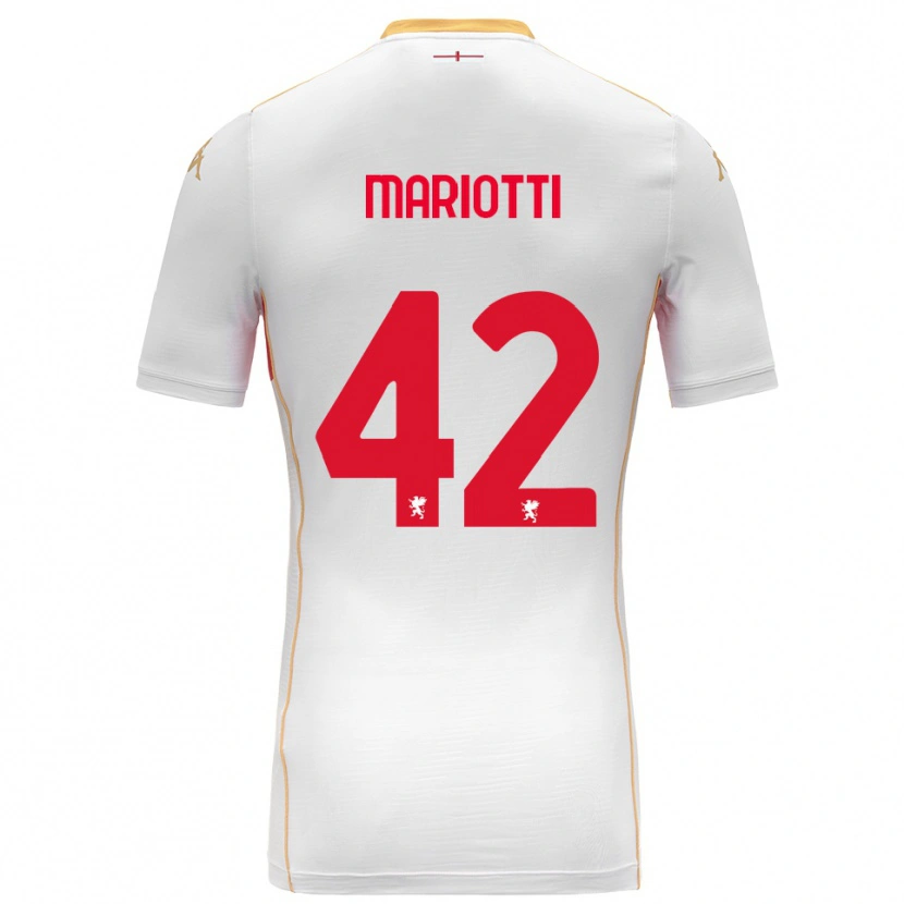 Danxen Dětské Andrea Mariotti #42 Bílá Červená Daleko Hráčské Dresy 2025/26 Dres