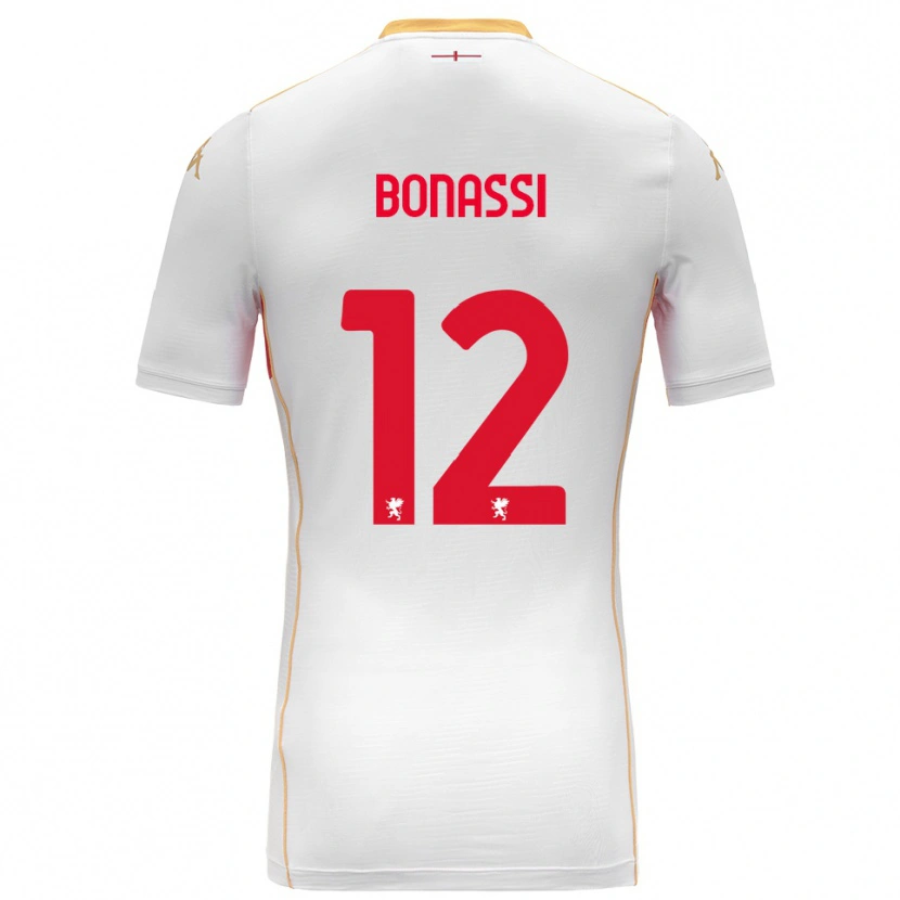 Danxen Dětské Lorenzo Bonassi #12 Bílá Červená Daleko Hráčské Dresy 2025/26 Dres