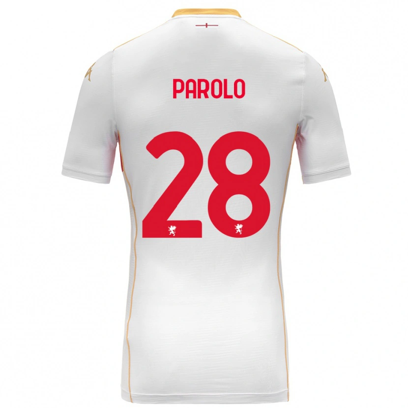 Danxen Dětské Lucrezia Parolo #28 Bílá Červená Daleko Hráčské Dresy 2025/26 Dres