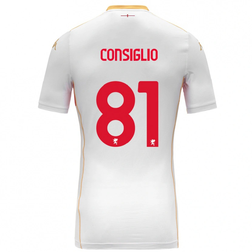 Danxen Dětské Leonardo Consiglio #81 Bílá Červená Daleko Hráčské Dresy 2025/26 Dres