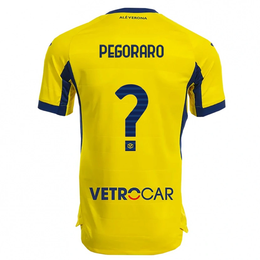Danxen Dětské Leonardo Pegoraro #0 Žlutá Námořnická Modř Daleko Hráčské Dresy 2025/26 Dres