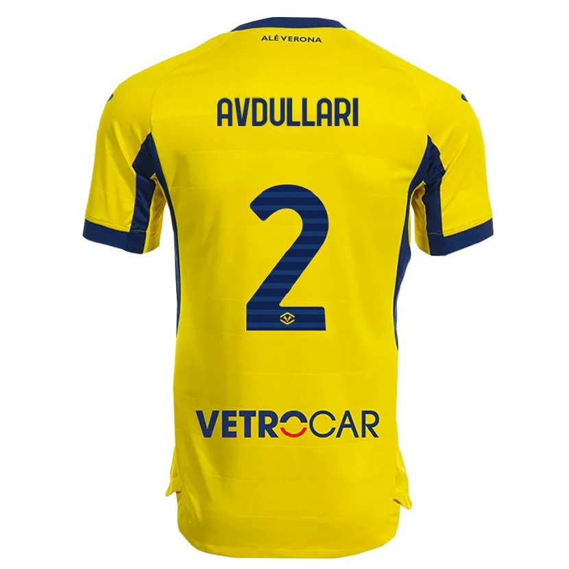 Danxen Dětské Davide Avdullari #2 Žlutá Námořnická Modř Daleko Hráčské Dresy 2025/26 Dres