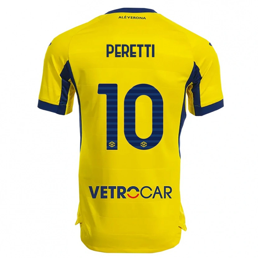 Danxen Dětské Rachele Peretti #10 Žlutá Námořnická Modř Daleko Hráčské Dresy 2025/26 Dres