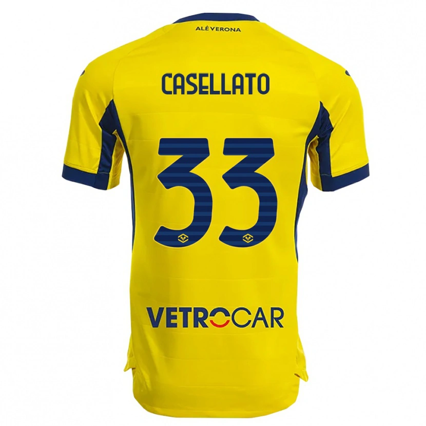 Danxen Dětské Elisa Casellato #33 Žlutá Námořnická Modř Daleko Hráčské Dresy 2025/26 Dres